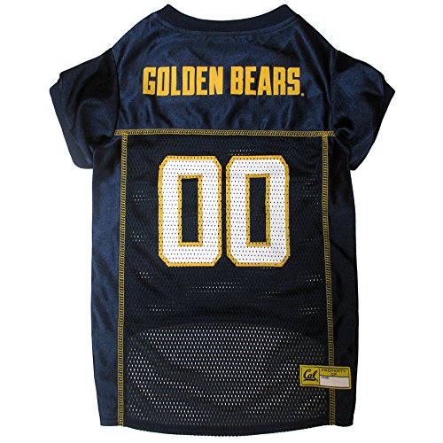 NCAA College California Golden Bears Mesh Jersey for DOGS & CATS, Medium. Licensed Big Dog Jersey with your Favorite Football/Basketball College Team