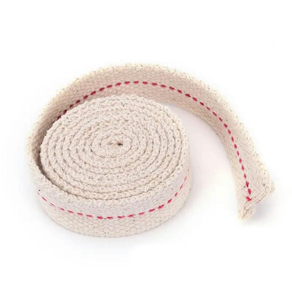 Wymień mocny knot z bawełny 1m biały pleciony bawełniany płaski knot do lampy naftowej różnej szerokości 10 szt.(With:1.2)