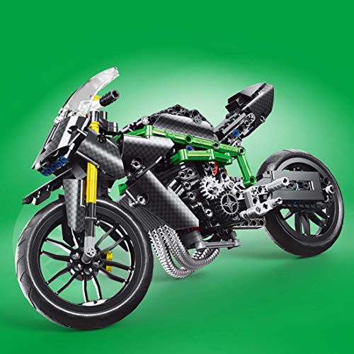 QIXIAOCYB XSuper Technisches Rennmotorrad-Bausteine, 639 + Teile, Off-Road-Mountain-Motorrad-Modell, Motorräder, DIY… – Bild 3