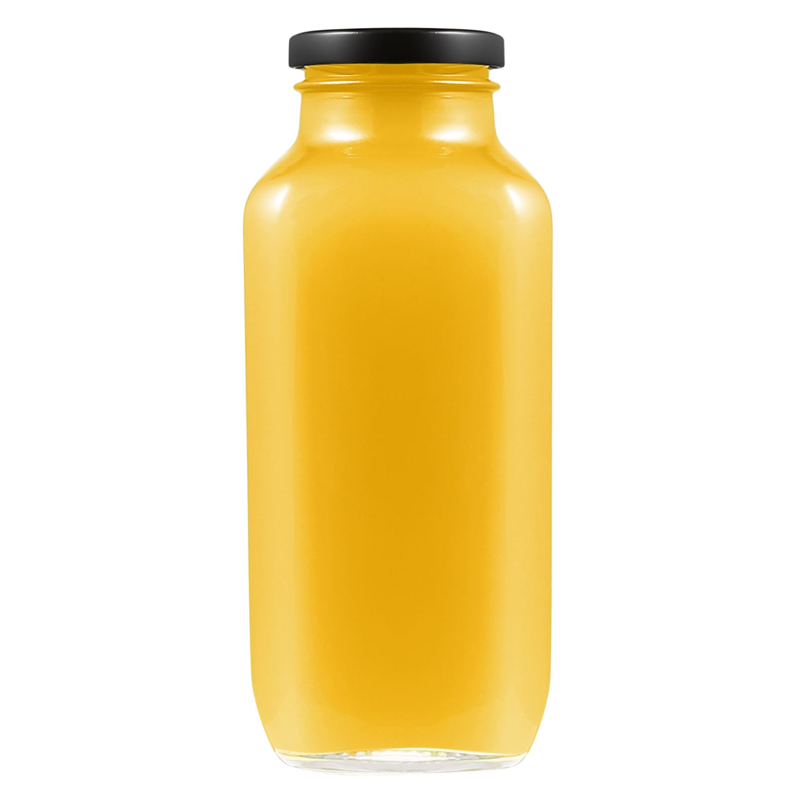 Glass Water Bottles 36pcs with Metal Lids, 500ml Glass Juice Bottles, Reusable Juicing Bottles for Smoothie, Milk, Homemade Beverages, Hot Cold Drinks, with Cleaning Brush & Sticker Labels