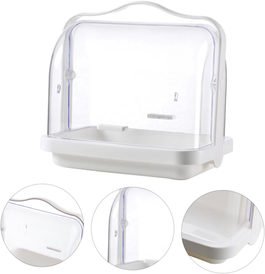 SECFOU Bread Bins Bread Box Milk Bottle Storage Container Portable Dinnerware Organizer