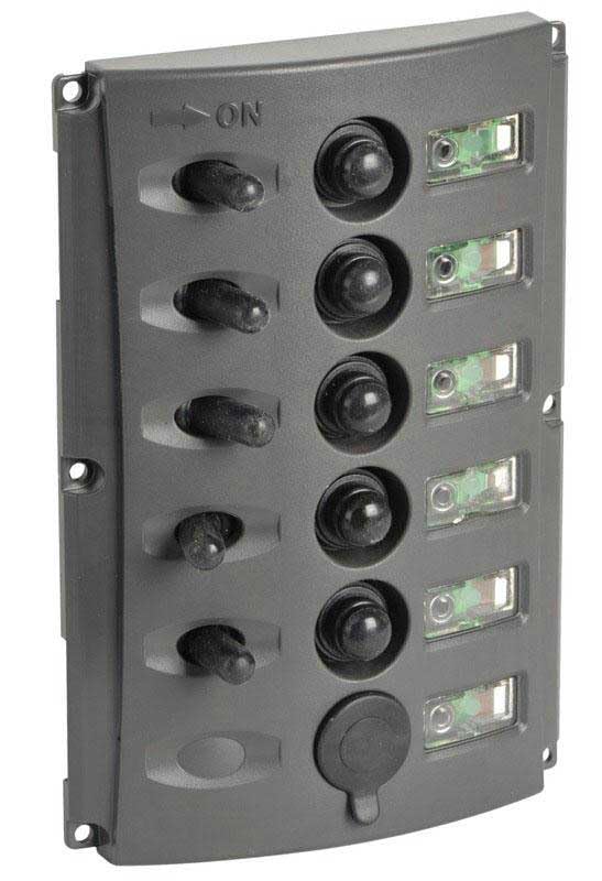 OSCULATI Pannello Elettrico fusibili Automatici Doppio LED