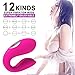 Couple Vibrator & G Spot Vibrator Remote Partner Vibrator Waterproof Rechargeable 12 Vibration Clitoris Nipple Vagina Orgasm Vibrator Sex Toy for Women Solo or Couples Fun (Pink)