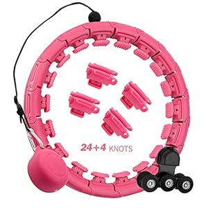 Weighted Hula Hoops for Adults Weight Loss, 28 Knots Infinity Hoops Fitness Hoola Hoop and Workout Equipment for Plus…
