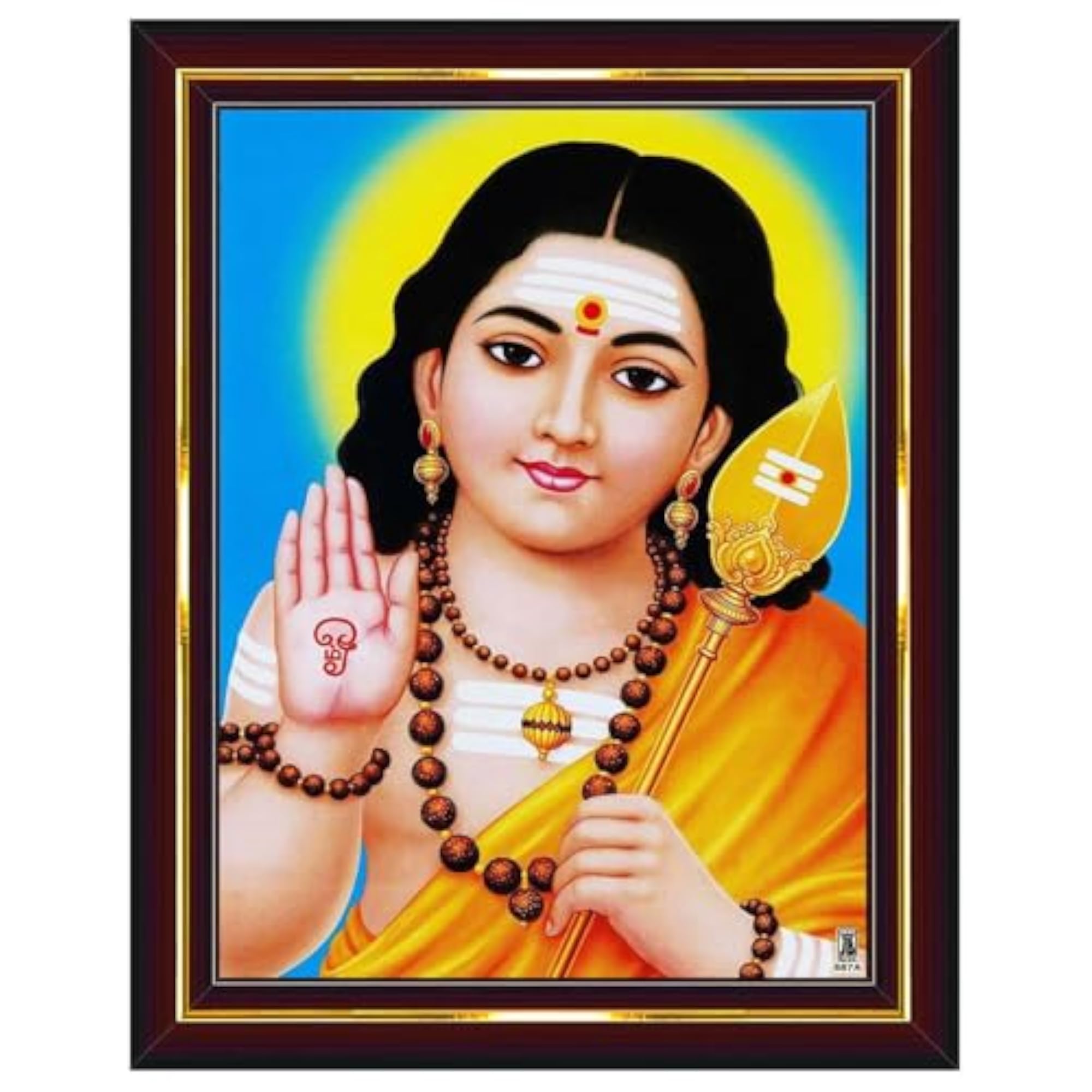 Lord Murugan Subramanya Wall Painting, Framed Decor