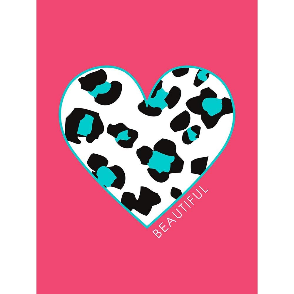 Wee Blue Coo Pink Teal Leopard Beautiful Unframed Wall Art Print Poster Home Decor Premium