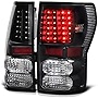 VIPMOTOZ Black Housing LED Tail Light Lamp Assembly For 2007-2013 Toyota Tundra Pickup Truck, Driver & Passenger Side