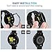 [2Pack] Tensea Compatible with Samsung Galaxy Watch Active 2 Screen Protector Case 44mm, Bumper Full Around Cover for Samsung Galaxy Watch Active2 44 (Black, 44mm)