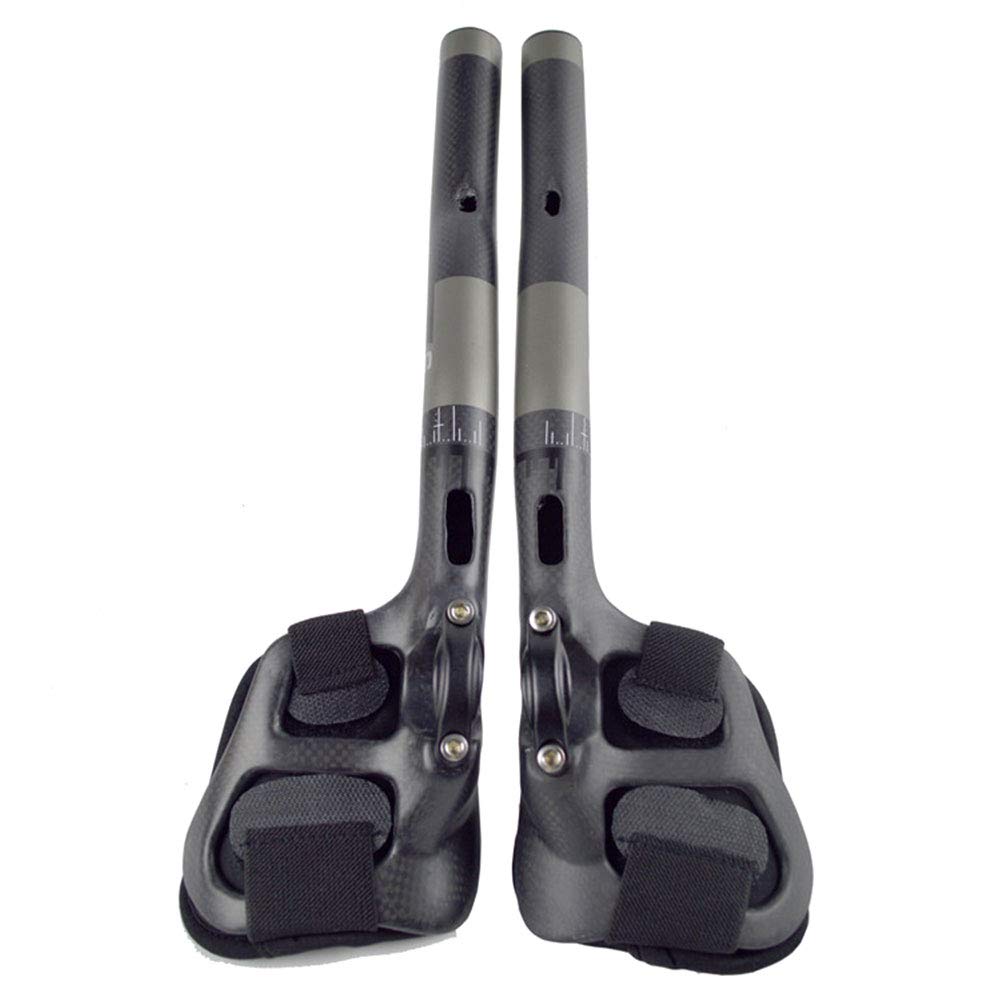 Manubrio Aero Appendici Manubrio Bici TT Manubrio Nero 3K Lucido/Matte Manubrio Triathlon Carbonio[Adatto per Freno di Espansione da 19 Mm]