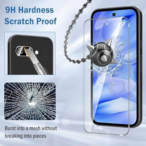 Image of Uyiton by SHILD - (Pack of 2) Tempered Glass Screen Protector for Google Pixel 9a | 9H Hardness | HD Clarity | Fingerprint Sensor Support | Scratch Resistant | Easy Installation