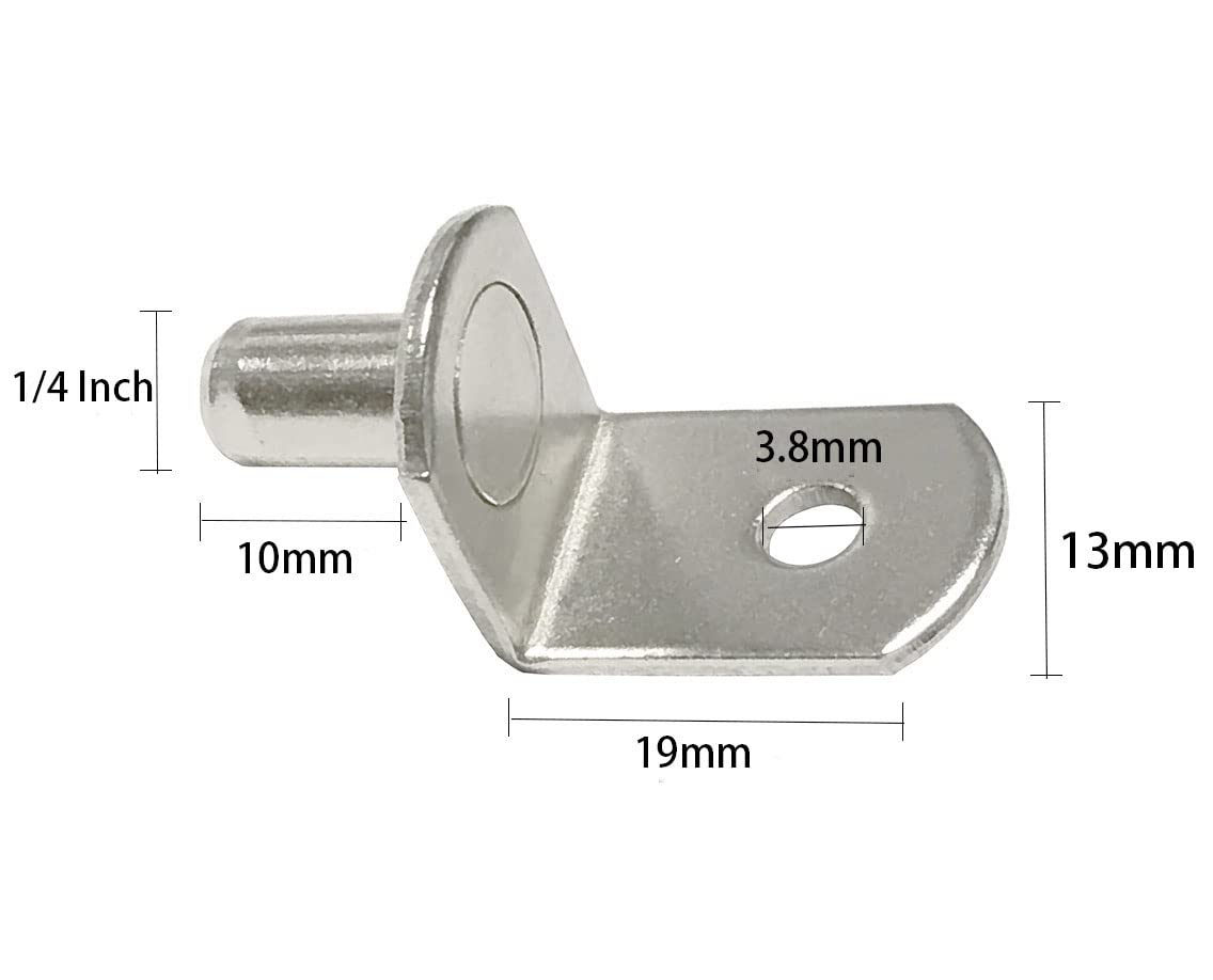 1/4 Inch Shelf Pegs,40Pcs Bracket Support Pins L-Shaped Holders for Cabinets — Amazon image 2