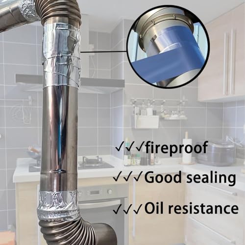 CHUANGSEED 1 Rolle Aluminium Klebeban 150mmx50M Kücheninstallationen, Abschirmung und Isolierung, Dichtungsreparatur, selbstklebendes Aluminiumfolienband, hohe Temperaturbeständigkeit.