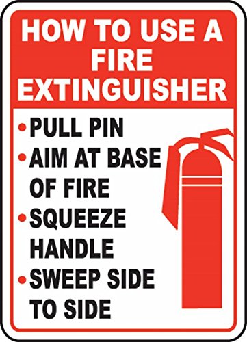 How to Use a Fire Extinguisher Safety Sign Vinyl Sticker