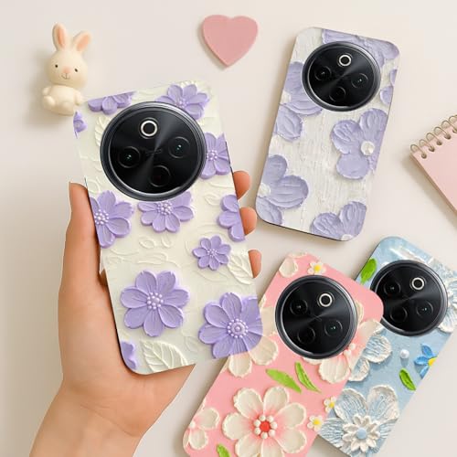 Image of COLORflow Back Cover Compatible with Vivo T4 5G / Y300 Pro 5G / iQOO Z10 5G | Whisper of Petals Customized Back Cover Compatible with Vivo T4 5G / Y300 Pro 5G / iQOO Z10 5G