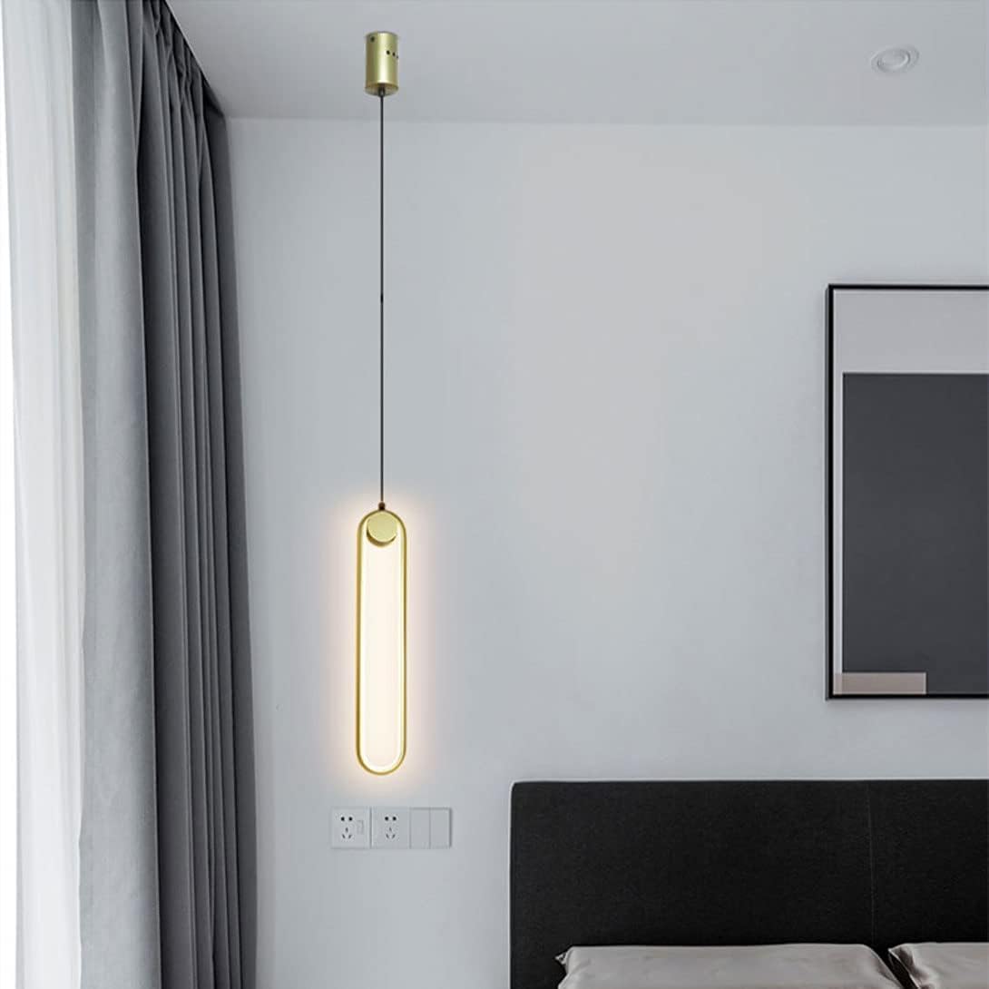 HYJAUSXB Indoor Led Ceiling Pendant, Modern Pendant Lamps丨Gold Black Dining Room Bedroom Table Light丨Minimalist Island Lights丨Decor Lighting Suspension Hanging Chandelier,Foyer