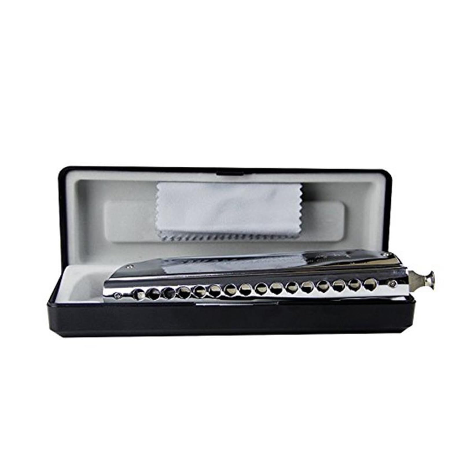 Studenti Armonica 16 Fori 64 Toni Armonica Cromatica Strumento Musicale Bocchino per Fisarmonica Arpa A Bocca (Color : Silver 1)