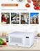 COMMERCIAL CHEF 0.7 Cubic Foot Microwave with 10 Power Levels, Small Microwave with Pull Handle, 700W Countertop up to 99 Minute Timer and Digital Display, White