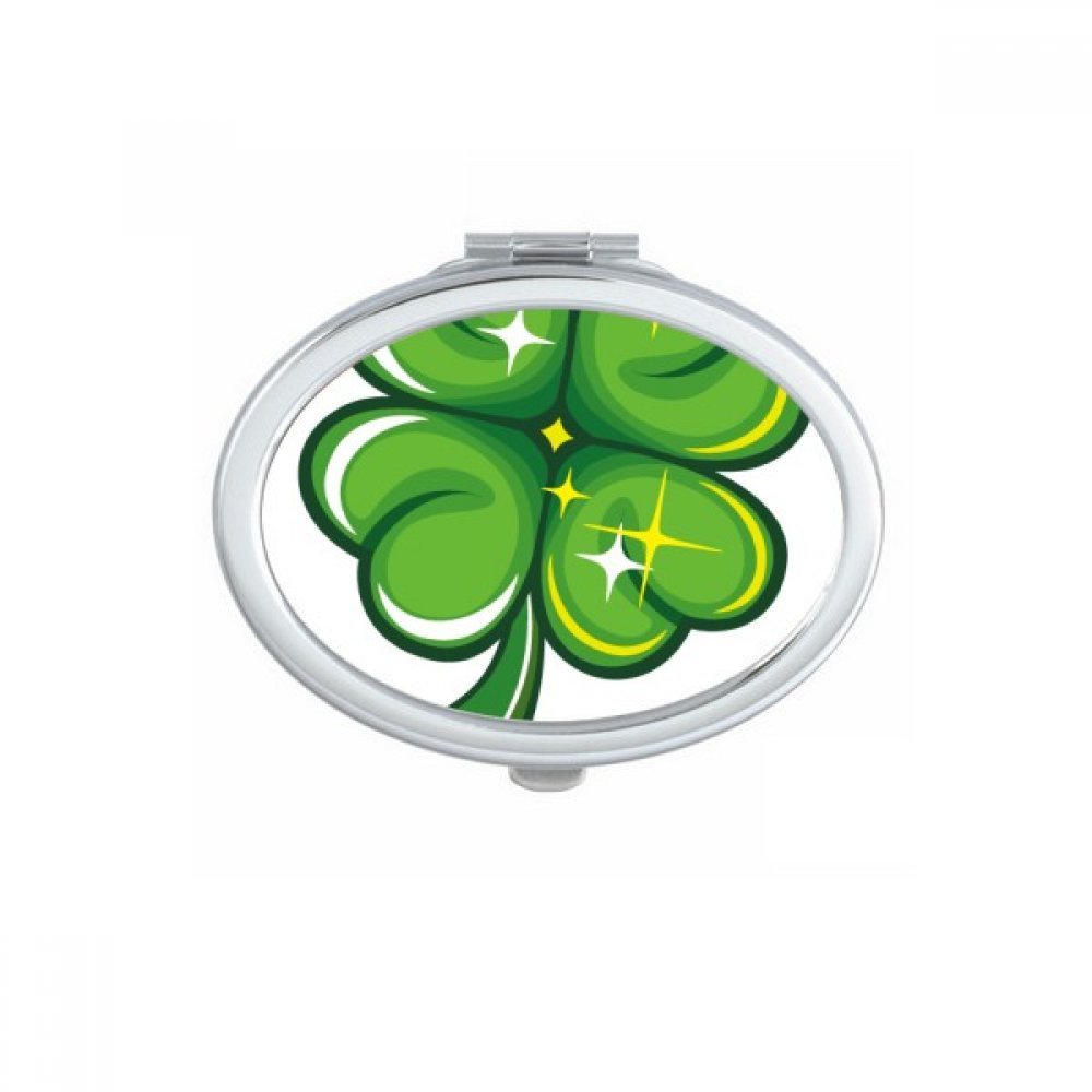 Miroir maquillage compact Trèfle à Quatre Feuilles contre les retouches ratées