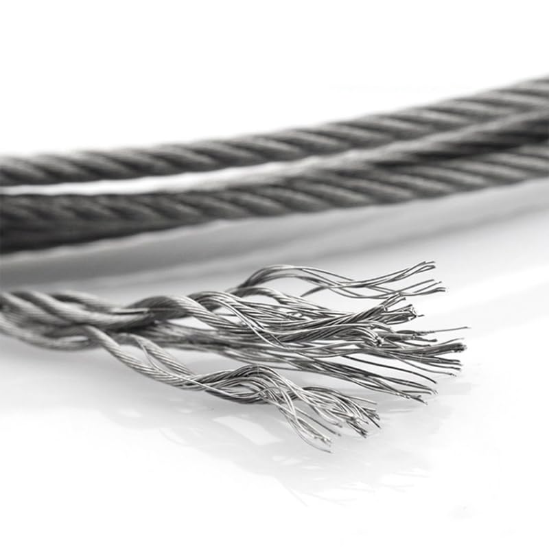 Cable Acero Plastificado,Cable Acero Cable de acero inoxidable 304 1 a 20 m diámetro, 0,3 10 mm, estructura x 7,19(7x19 Structure,10M,0.30mm)