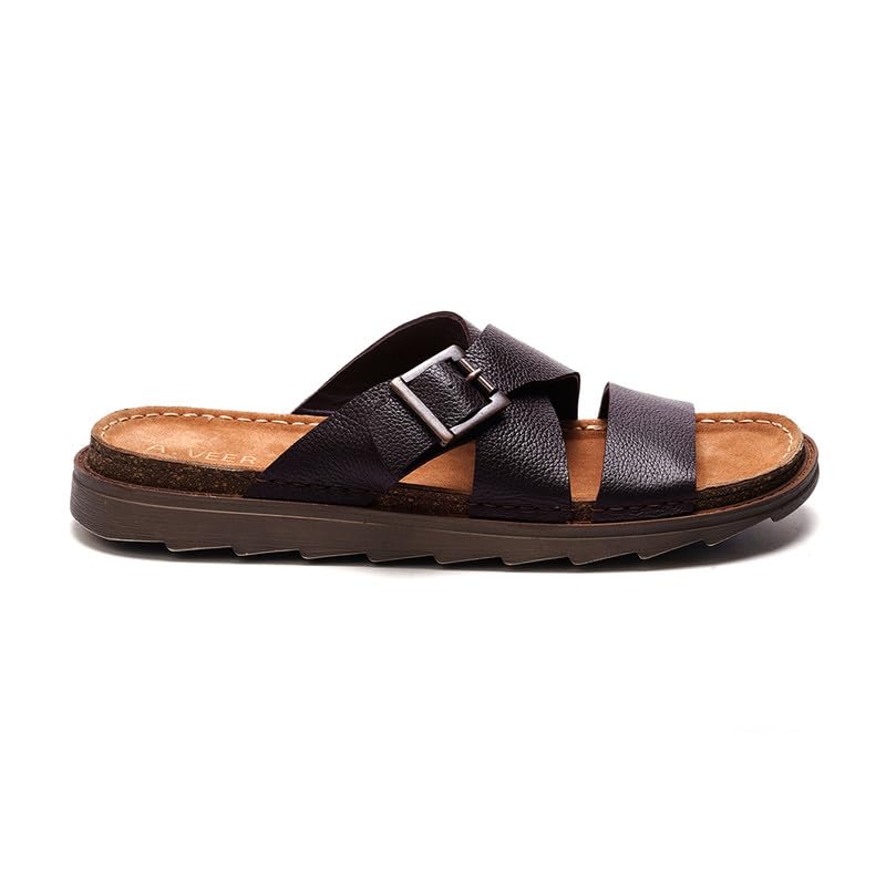 A. Veer Baliya One Strap Sandal for Men | Mens Slide Sandals | Casual Mens Slides |Leather Sandals2