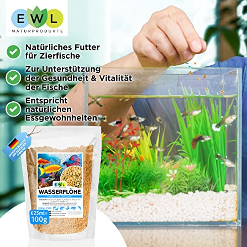 Wasserflöhe getrocknet, 625ml (100g) Fischfutter Aquarium, Daphnia, Zierfischfutter Aquarium, geprüfte Qualität von deutschem Anbieter EWL – Bild 4