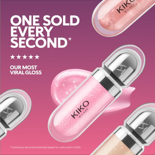 KIKO Milano 3D Hydra Lipgloss - Farbton 03 Pearly Apricot – Ansicht 6