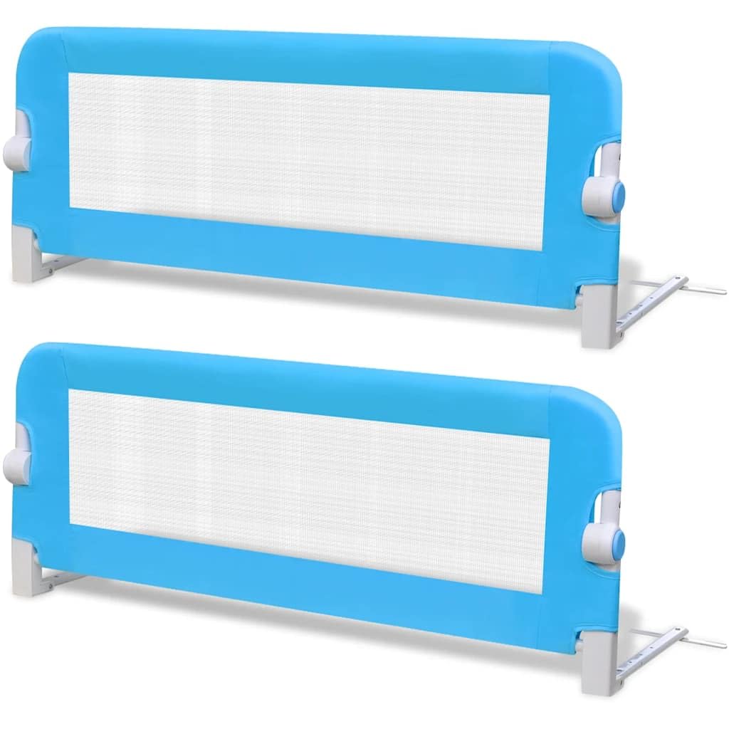 vidaXL 2x Barras de Seguridad para Cama Niño Azul 102x42 cm Mueble Infantil