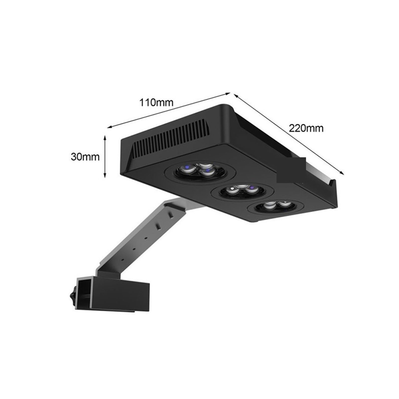 iluminación para acuarios Luz de acuario M029, iluminación de agua salada de 30W con Control táctil for pecera de arrecife de Coral, luces marinas de espectro completo for Coral para acuario plantado(