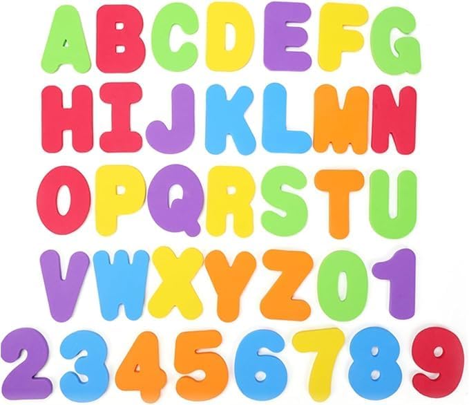 36 PCS Bath Letters and Numbers,Foam Bath for Adult,Reusable Soft Foam Pieces,for Adult to Learn The Educational bathroom supplies