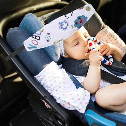 ZOPJUMA 2PCS kopfhalterung kindersitz auto,kopfband kindersitz auto,Kinderwagen-Kopfstütze,Kinder Schlafen im Auto Zubehör,Auto Reise Kinder Schlafen,Einstellbare Kopfband Autositz Kopfstütze