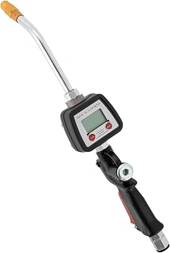 Oil Fluid Dispenser Air Operated Oil Transfer Pump,Digital Oil Control Valve with Flow Meter Nozzle,Pneumatic Oil Gun with 1/2" inch NPT Inlet