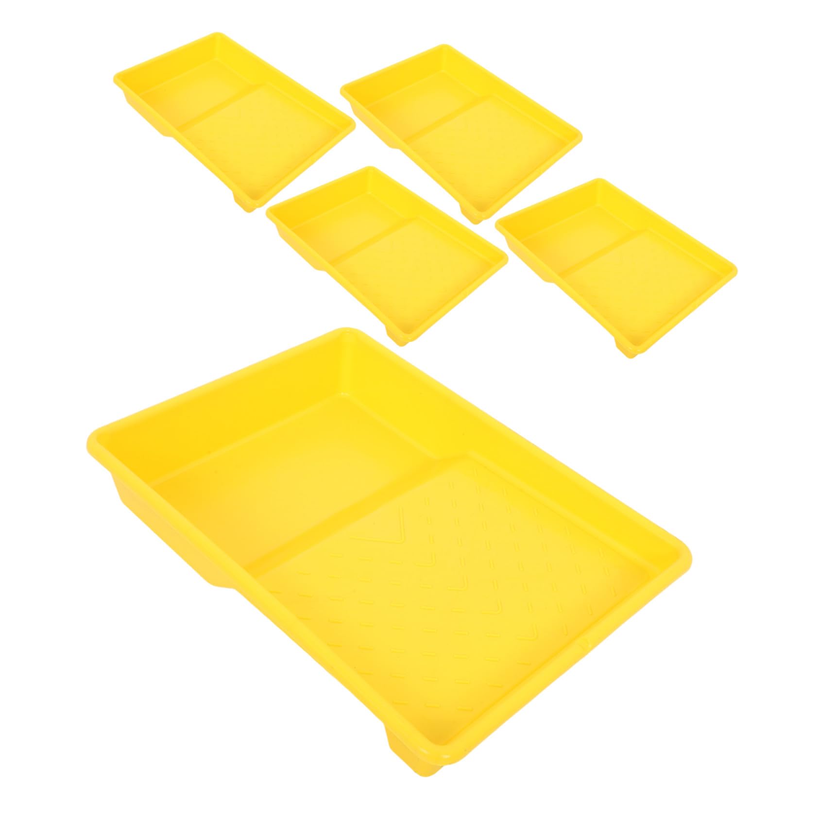 5 Szt. Częściowy Wielokrotnego Użytku Plastikowych Tacek Do Malowania i Stabilny Pojemnik Farbę Do Wałków Ergonomiczny Uchwyt Remontów i Projektów DIY