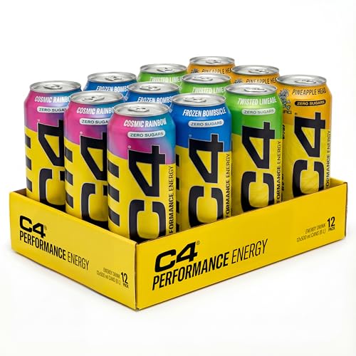 C4 Performance Energy Drinks Mixed Variety Pack 500ml (12 pack) | Sugar Free Energy Drink with 160mg Caffeine 250mg Betaine 1050mg Taurine | Low Calorie Fizzy Drinks for On the Go Energy and Focus