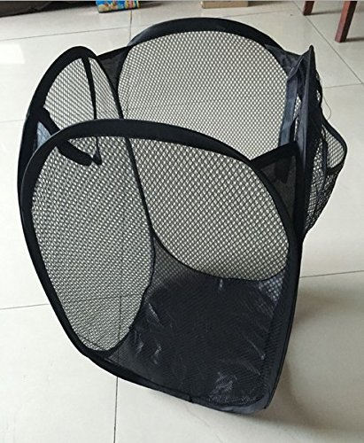 Preisvergleich Produktbild ANKKO Haushalt Faltbare Wäschekörbe (Schwarz)