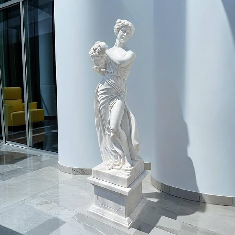 Amazon.co.jp: 天然大理石彫刻 花かごを持つヴィーナス (春) H200cm