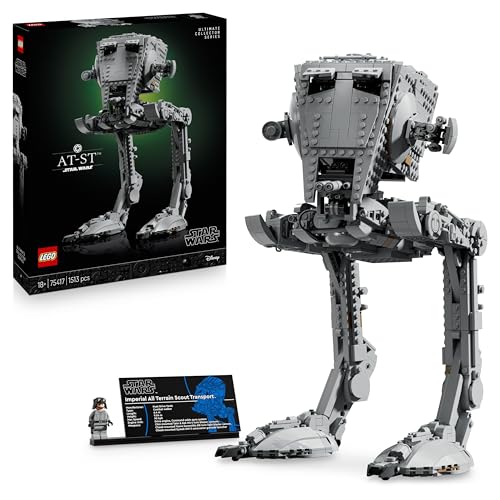 LEGO Star Wars 75417 Caminante AT-ST - Kit de Maquetas para Adultos - Figura Articulada de la Colección UCS con Minifigura y Placa Informativa -...