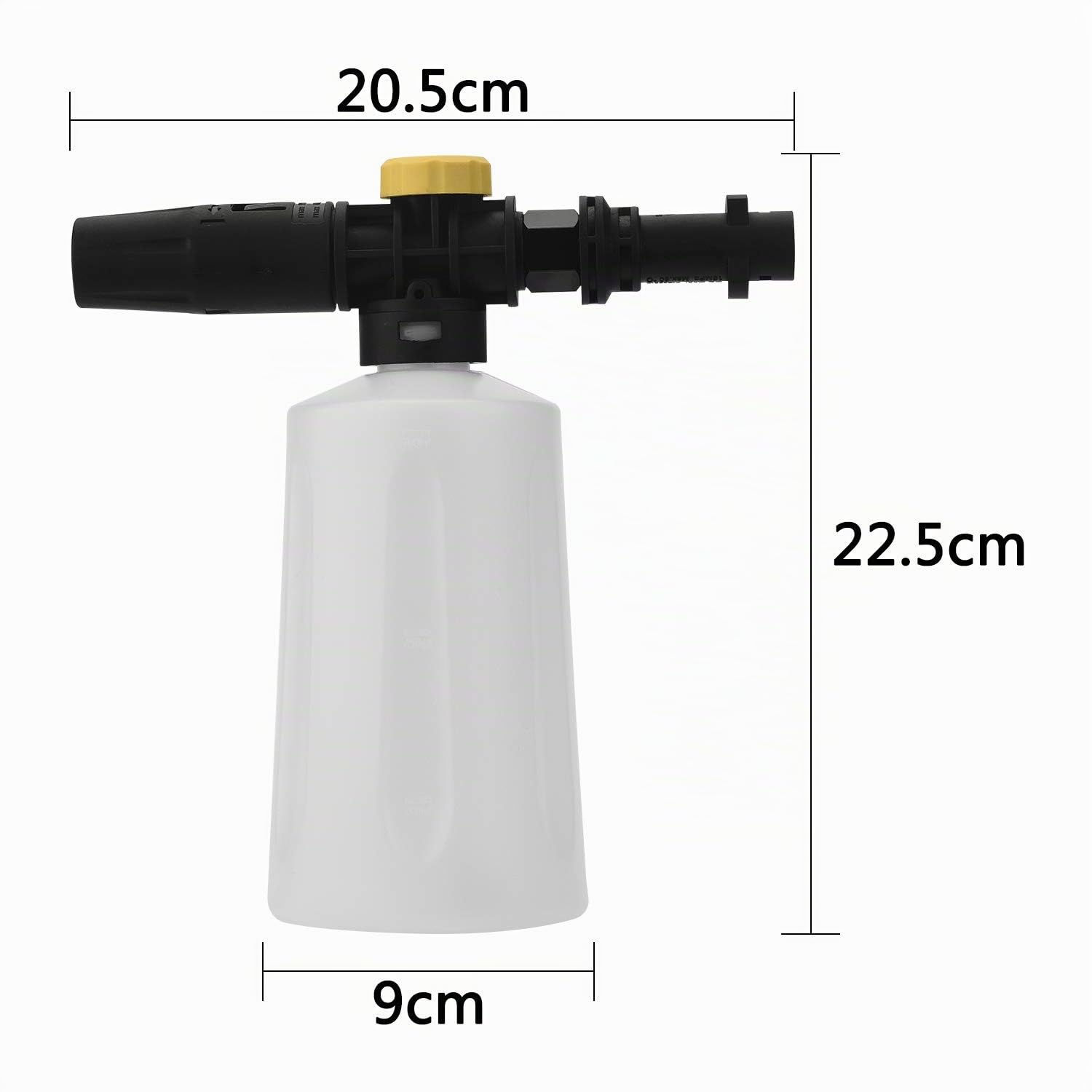 700ml Lanza De Espuma De Nieve Para Karcher K2 K3 K4 K5 K6 K7 Lavadora A Presión, Cañón De Espuma Dispensador con Boquilla Ajustable, Bueno para Limpiar el Coche