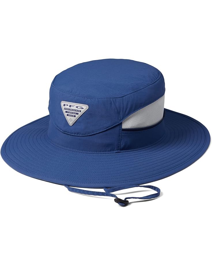 Columbia PFG Backcast™ Booney (Little Kids/Big Kids) Carbon/Fossil/Collegiate Navy SM-MD