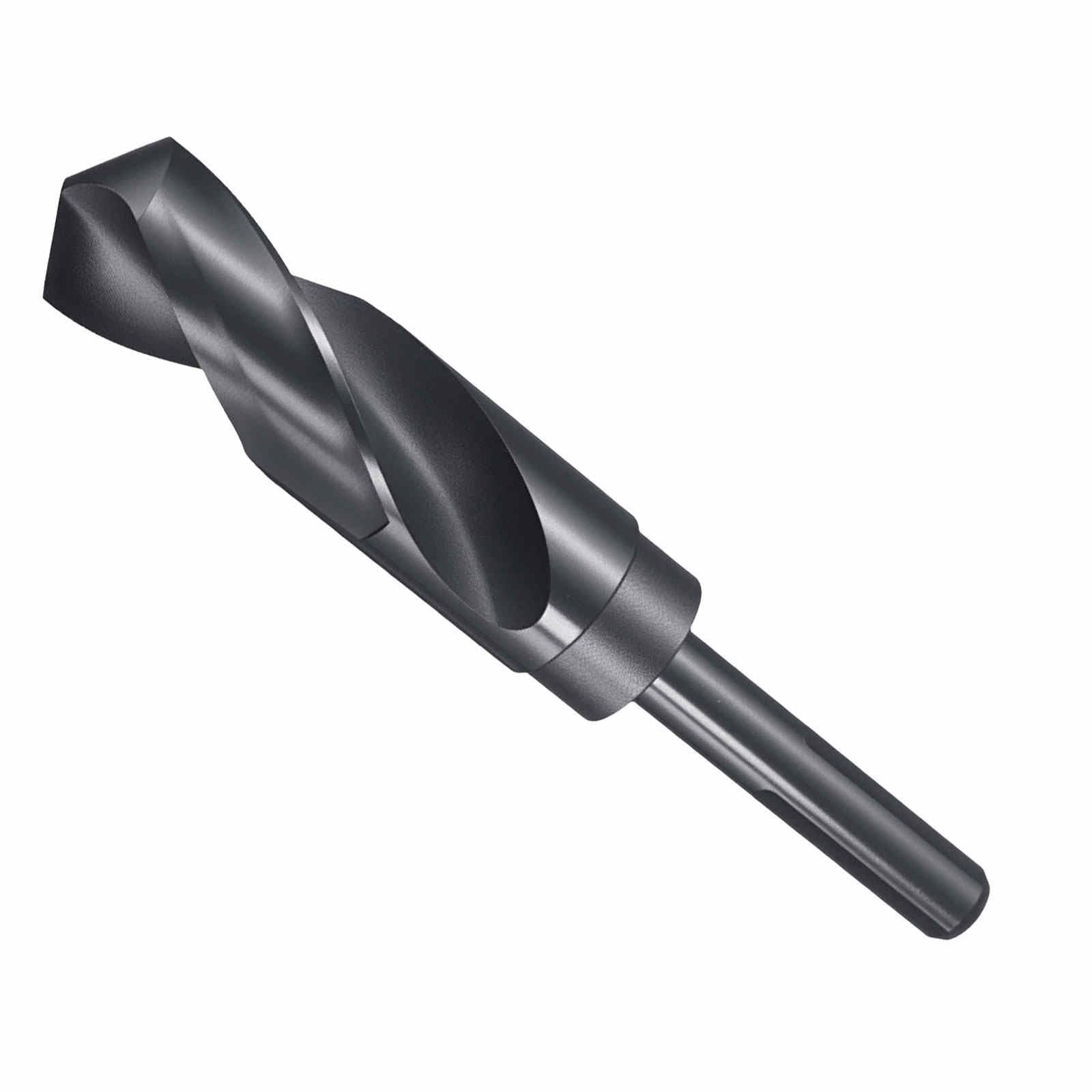 CoCud Drill Bit, 1" Cutting Diameter (25.4mm), 12mm Reduced Shank 3-Flat 4341 HSS Nitriding Black 118° Cutting Angle Bits - (Applications: for Drilling Plastic Wood) — image 1