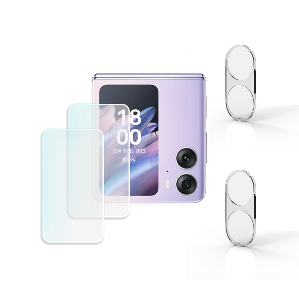 Displayschutz-Set Für Oppo Find N2 Flip – 2x Panzerglas, 2x Folie, 2x Kameraschutz