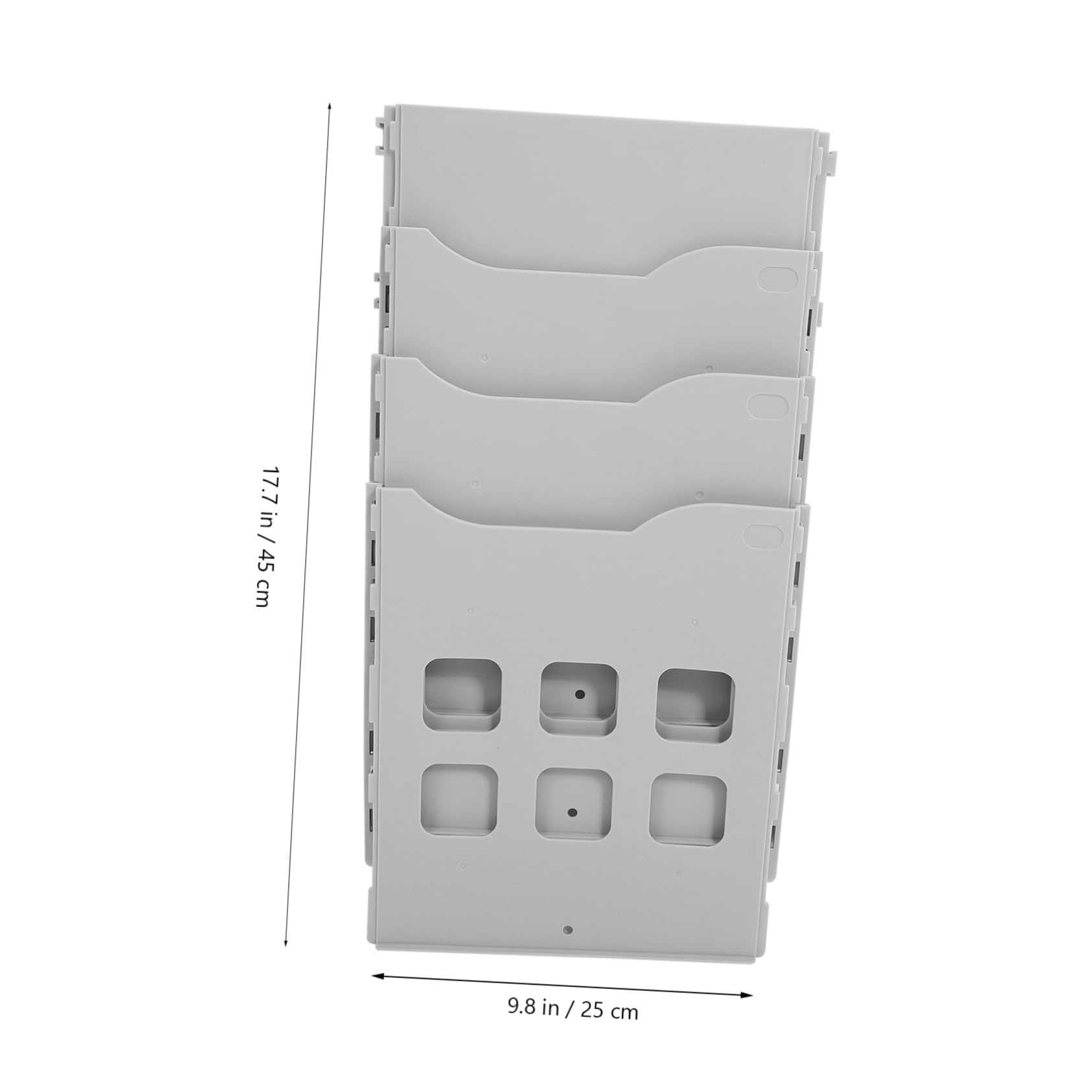 Portadocumenti da Muro in Plastica Bianca, Contenitore File Multi-layer