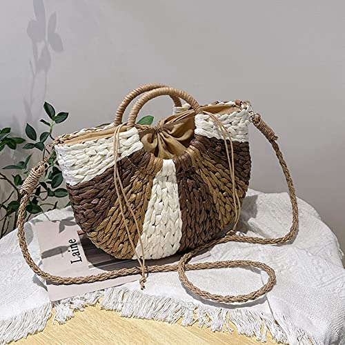 Sac à bandoulière tissé kaki抗变形16cm小包轻松度假 - 3