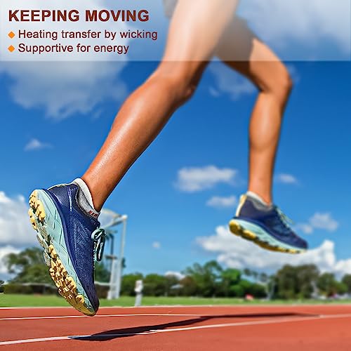 Image of BULLIANT Socks For Women 6Pairs-Womens Athletic Ankle Socks No Show Cushioned for Walking Running-Compression Arch Support