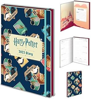 Pyramid International Potter Diary 2023, A5 Hard Cover, Week to a View Planner (Hogwarts Design) - Official Merchandise, SR74102, Multi-Colour