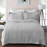 bed INC Royal Borough Luxuriously Textured Matelasse Bedspread - Light Weight Reversible 100% Cotton