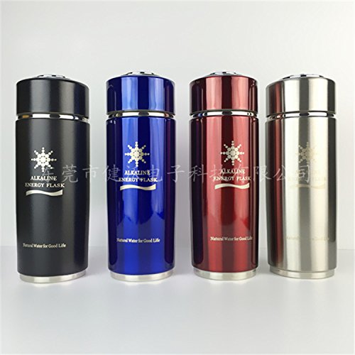 Generic blue : Alkaline Hydrogen Negative Ion Water Ionizer Bottles Energy Nano Flask Cups Water Filter Cup Daily Health Care with Filter 400ml