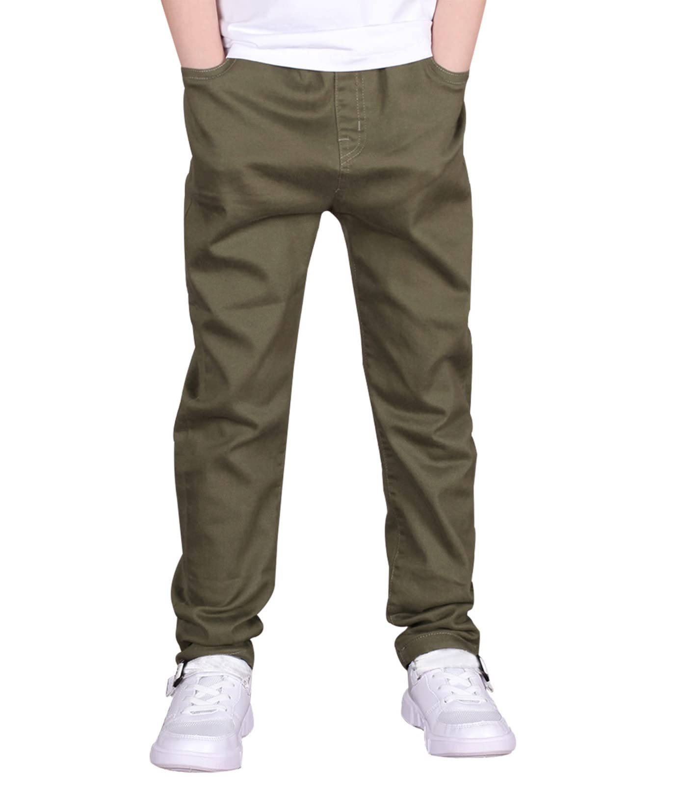 CAMLAKEE Pantalones Cargo Niños Jogger Niño con Cintura Elástica