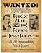 Jesse James Wanted Poster - 11x14 Unframed Print - Great Gift for Westerns Fans