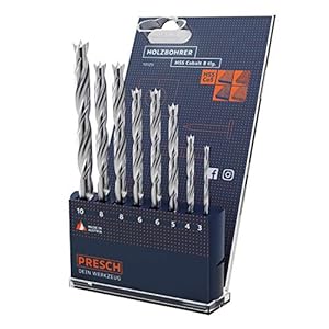 Presch Holzbohrer Set HSS Cobalt 8-tlg