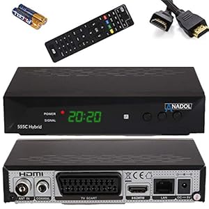 Anadol 555c – Hybrid DVB-T2 / DVB-C HDTV-kabelontvanger – PVR opnamefunctie en timeshift – Full HD mediaspeler HDMI + USB – digitale hybride ontvanger – leerbare afstandsbediening